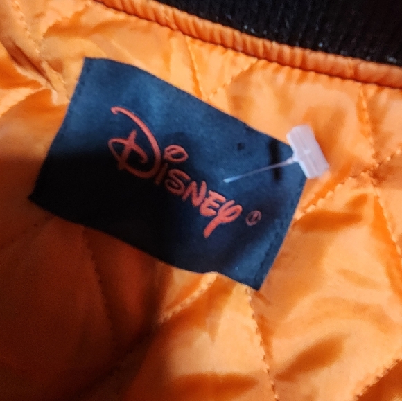 DISNEY EUC WOMENS SZ SMALL MICKEY MOUSE BOMBER VARSITY STYLE LINED JACKET COAT - Picture 8 of 14